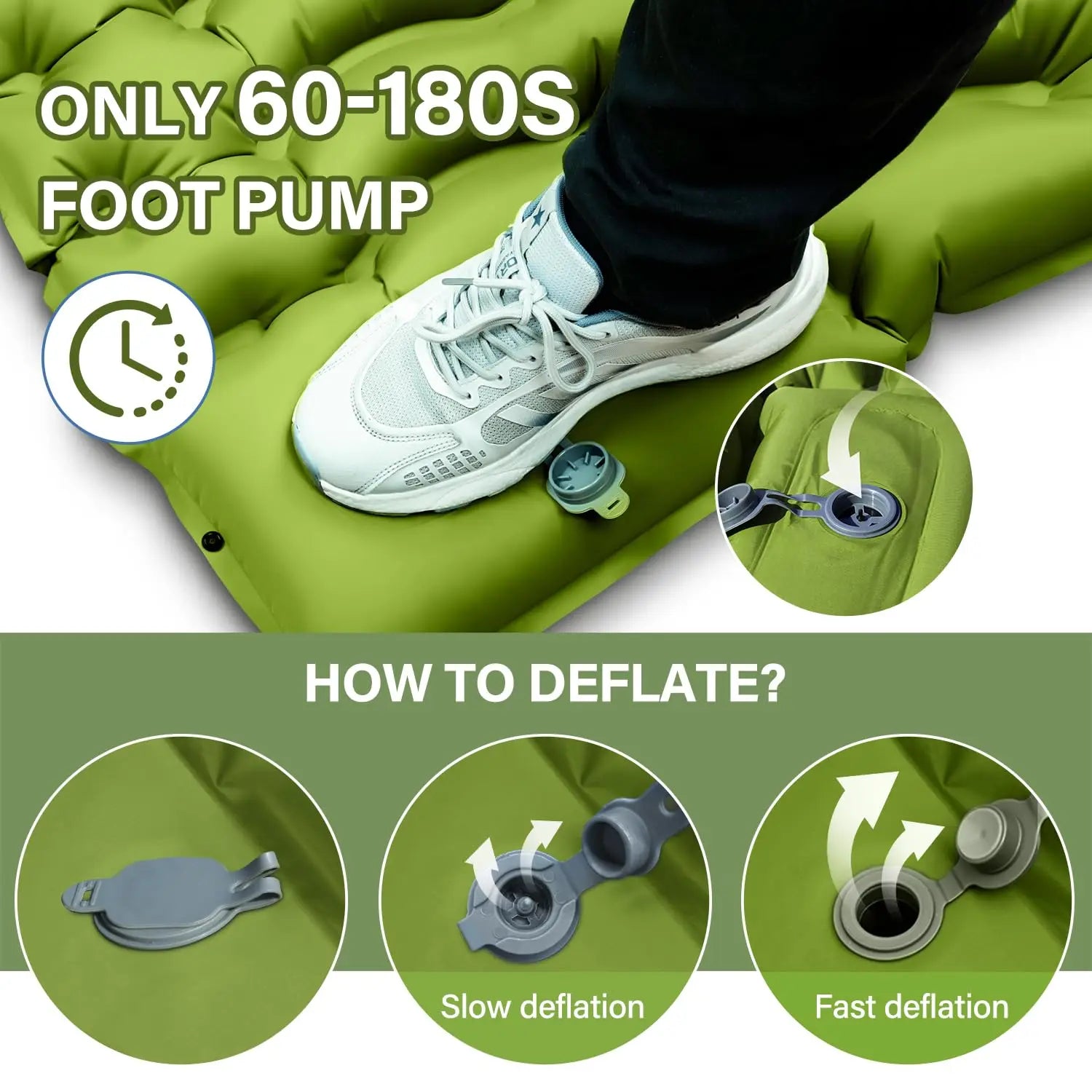 West Tune Double Sleeping Pad With Pillow Built In Pump - Wellness Outdoor Gear
