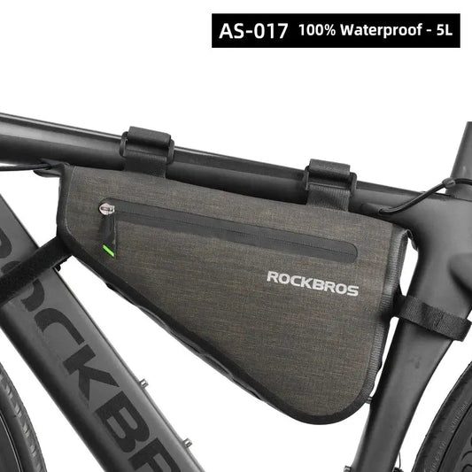 Rockbros Rainproof Large Capacity Bike Frame Bag Waterproof Triangle Pouch Accessories - Wellness Outdoor Gear