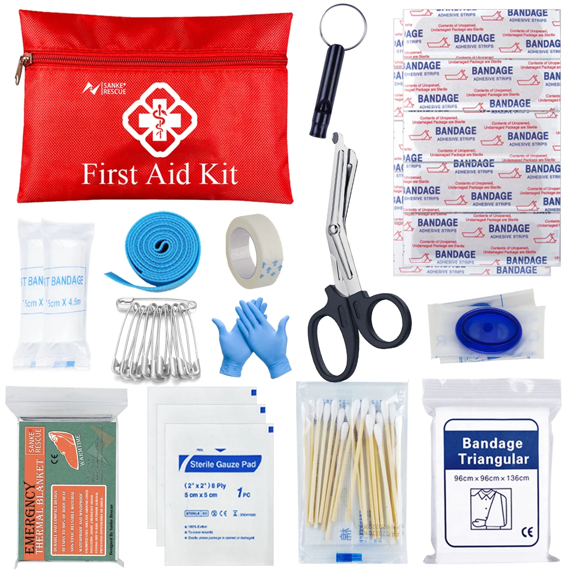 Tactical First Aid Kit Emergency Survival Kit Medical Bag EDC Pouch for Camping and Car - Wellness Outdoor Gear