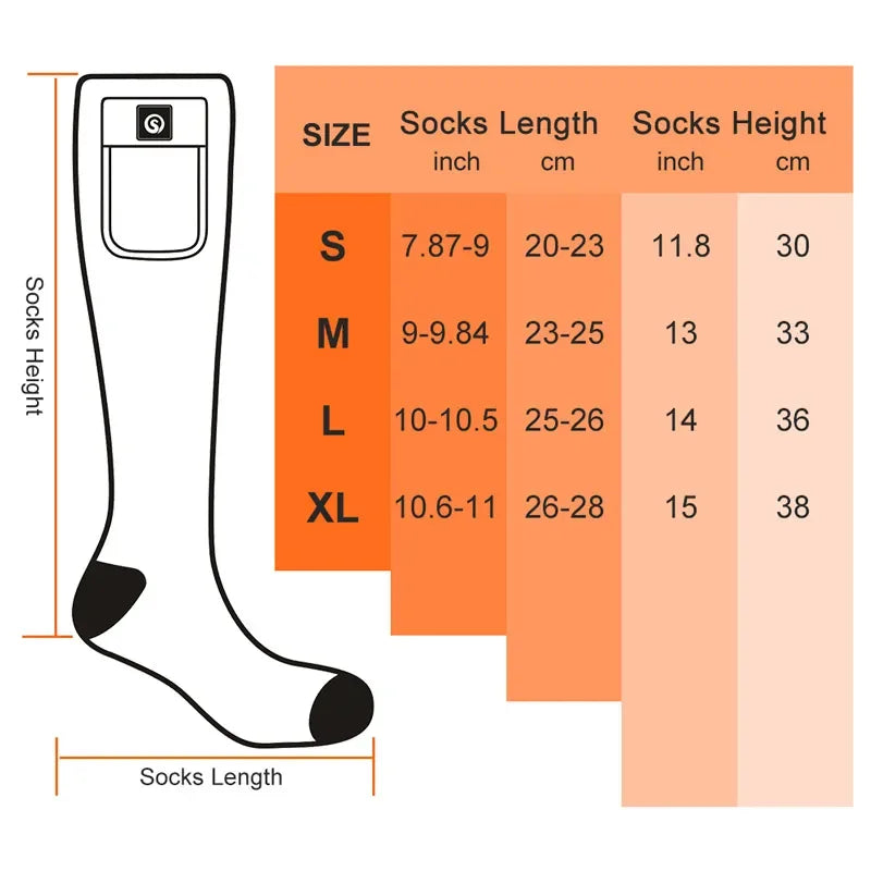 Savior Heat Battery Electric Heated Socks for Men and Women Winter Sports Rechargeable Warmth - Wellness Outdoor Gear