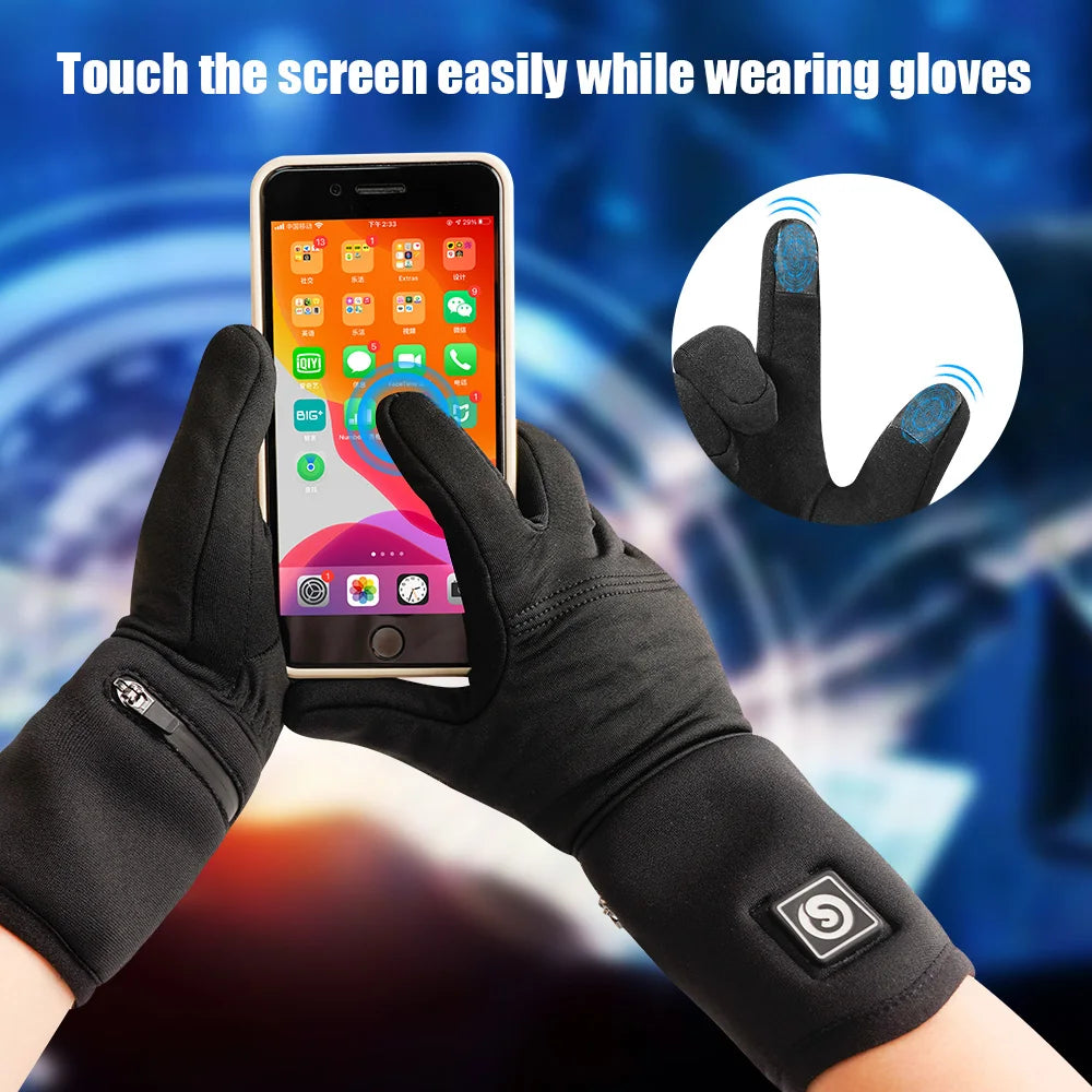 Savior Winter Heated Gloves Goatskin Leather 3 Gears - Wellness Outdoor Gear
