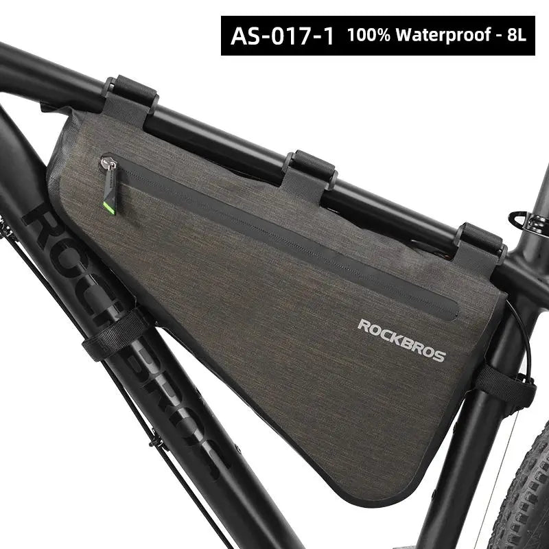 Rockbros Rainproof Large Capacity Bike Frame Bag Waterproof Triangle Pouch Accessories - Wellness Outdoor Gear