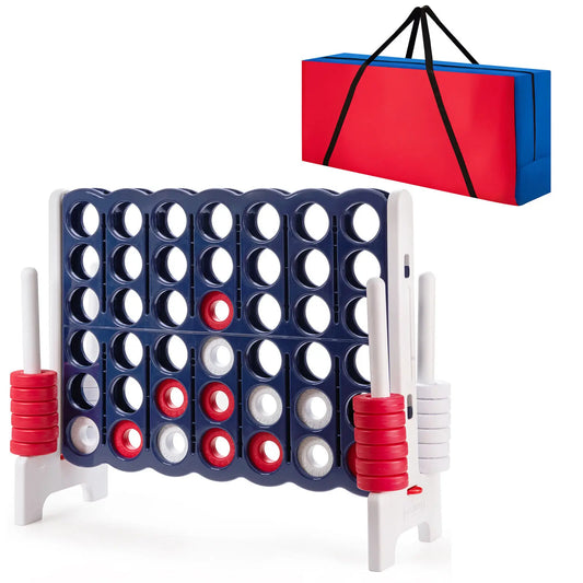 Costway Giant 4 In A Row Connect Game for Indoor Outdoor Family Fun with Carrying Bag - Wellness Outdoor Gear