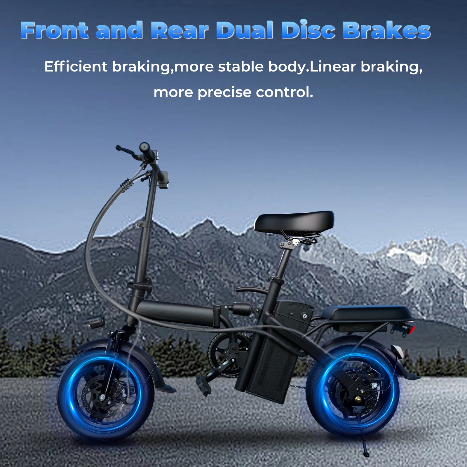 Lelekuai 500W Folding Electric Bike 20 MPH 48V Battery - Wellness Outdoor Gear