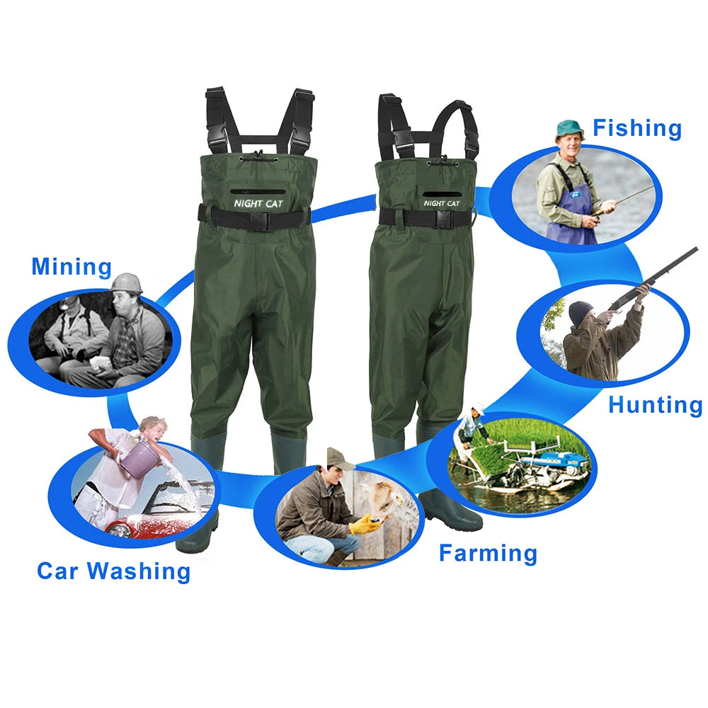 Function Lightweight Waterproof Chest Waders With Boots - Wellness Outdoor Gear