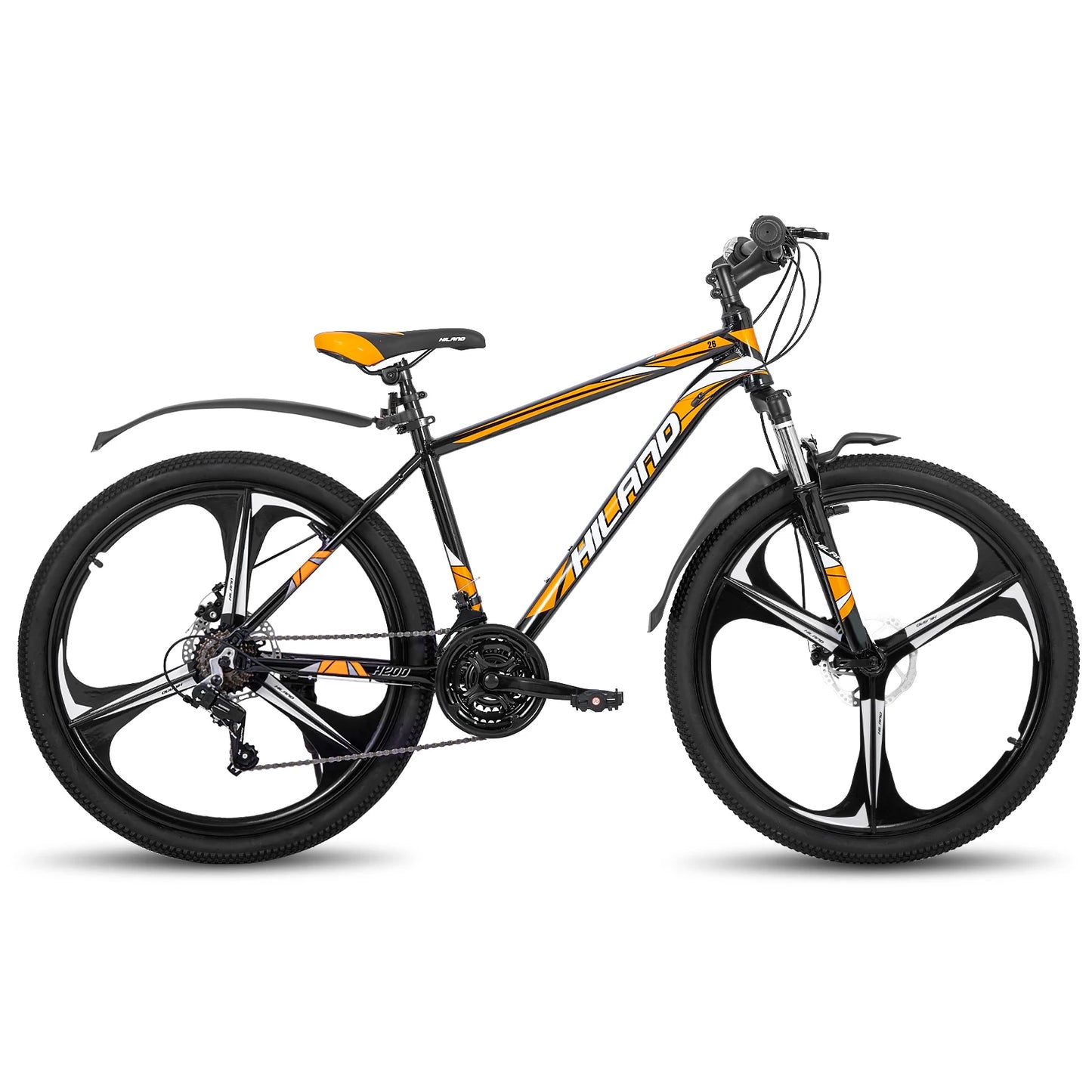 Hiland Mountain Bike with Shimano 21 Speed Drivetrain and Disc Brakes for Men and Women - Wellness Outdoor Gear