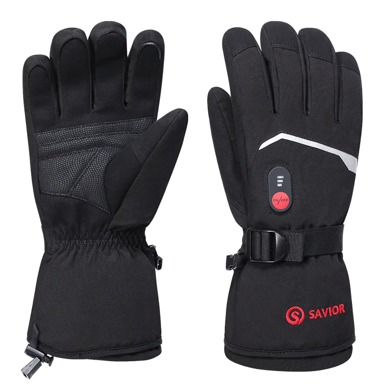 Savior Heat Heated Mittens Ski Gloves With Rechargeable Battery