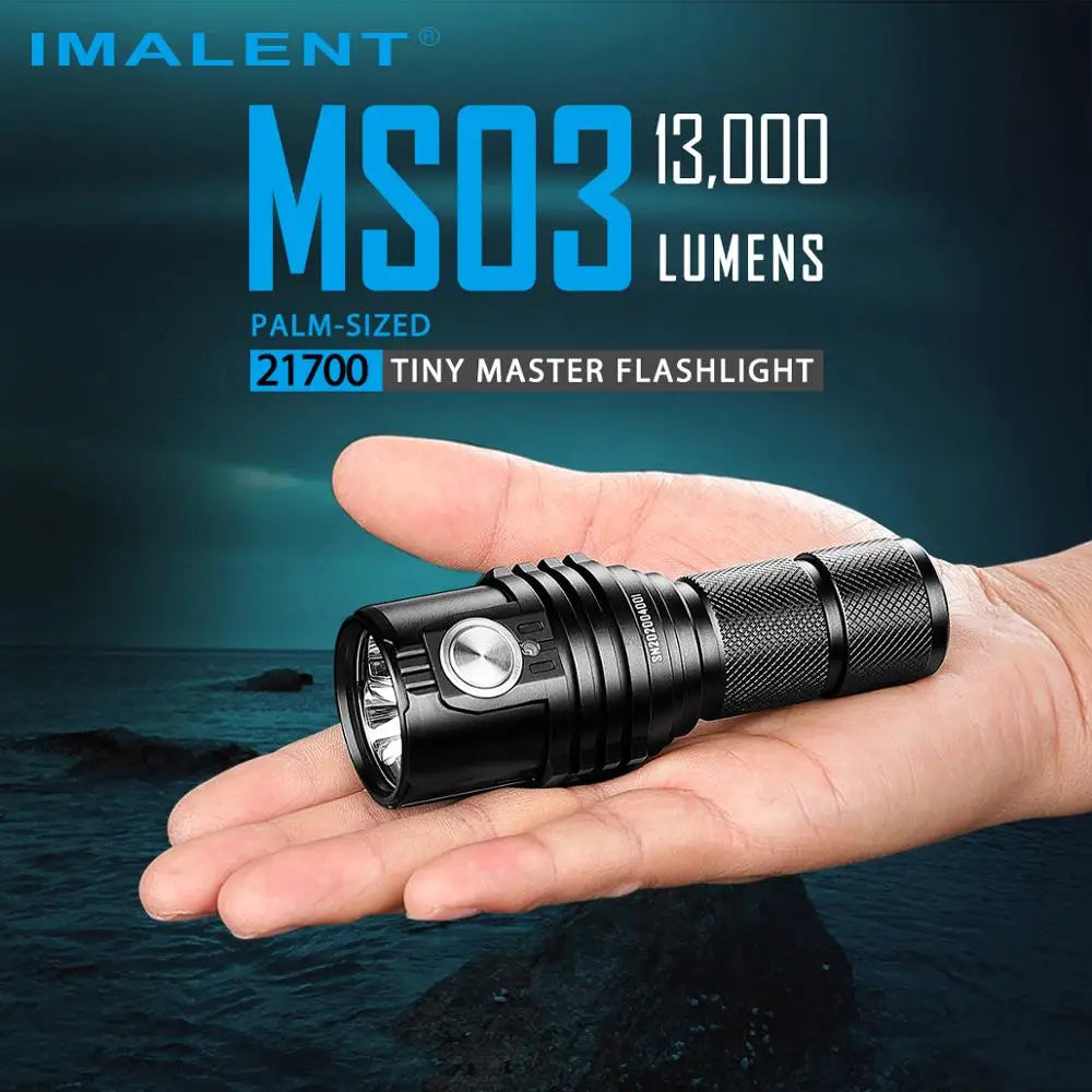 Imalent MS03 EDC Flashlight 13000 Lumen Rechargeable Waterproof Torch