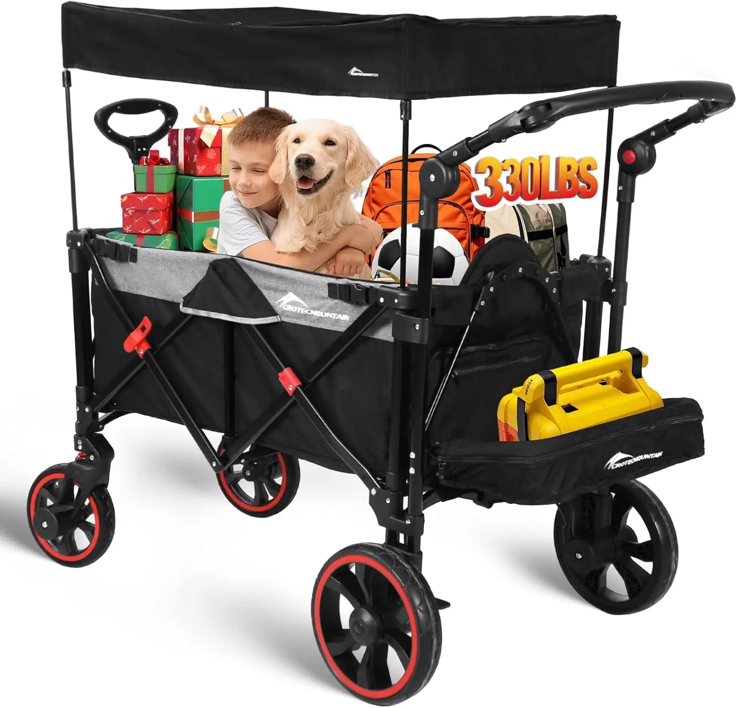 Electric Collapsible Wagon Heavy Duty Beach Cart With Wheels - Wellness Outdoor Gear