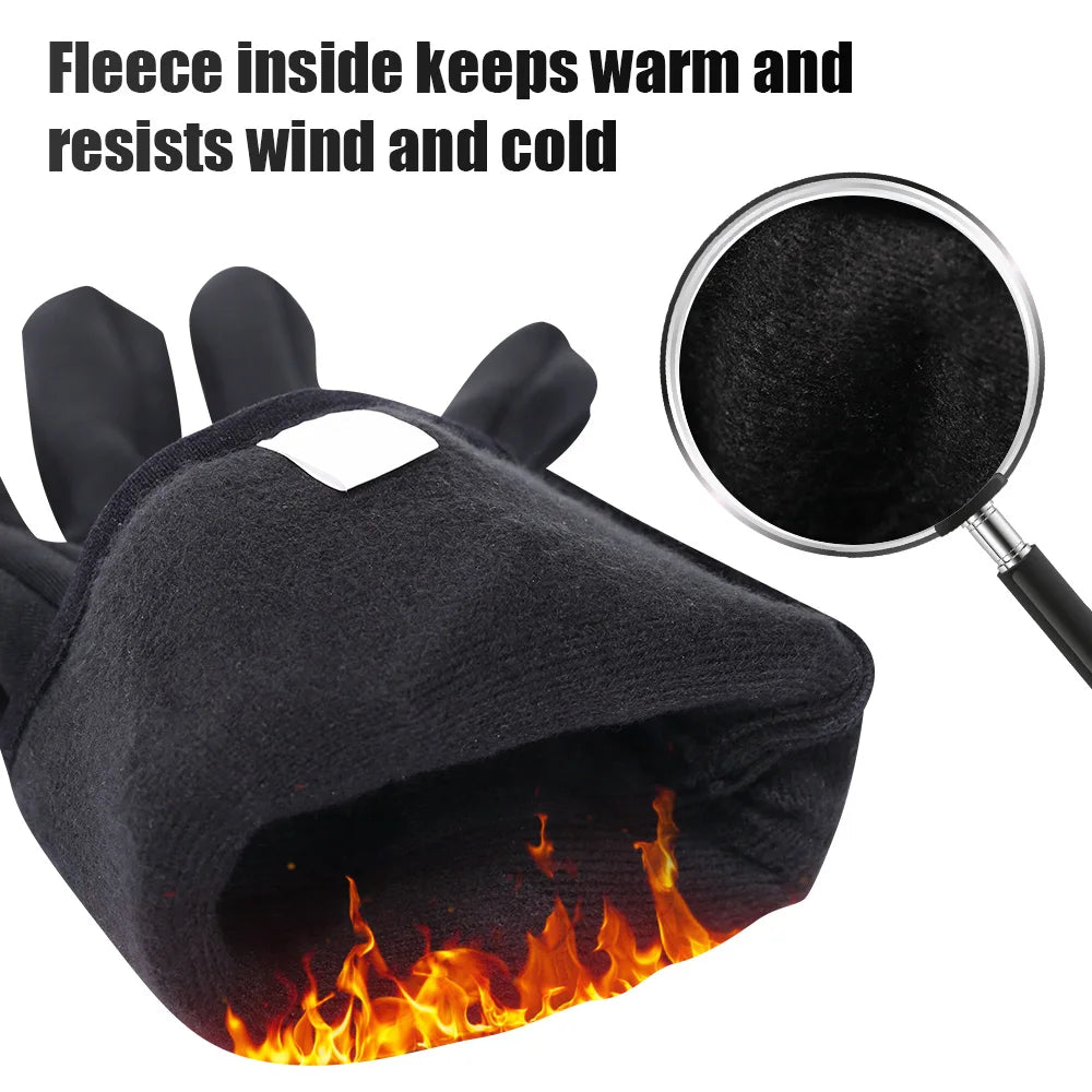 Savior Winter Heated Gloves Goatskin Leather 3 Gears - Wellness Outdoor Gear
