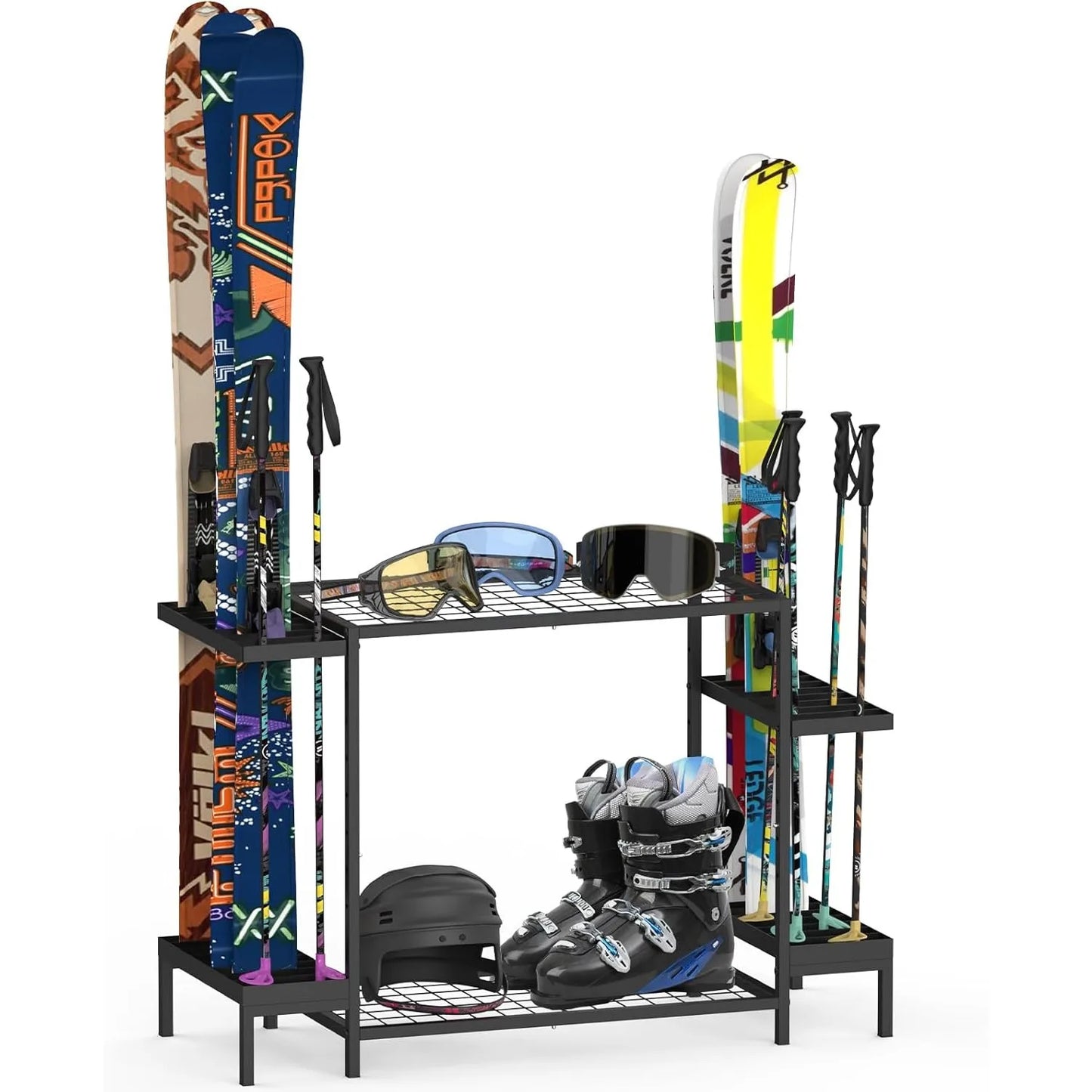 Hign Concerned Ski Storage Rack System 6 Pair Organizer - Wellness Outdoor Gear