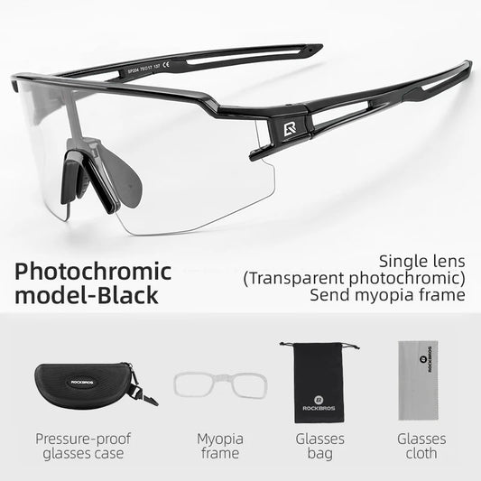 Rockbros Photochromic Polarized Cycling Glasses UV400 - Wellness Outdoor Gear