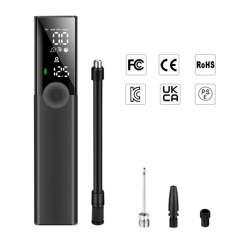 Woowind BP188 Electric Bike Pump Portable Tire Inflator with Digital Display 120 PSI - Wellness Outdoor Gear