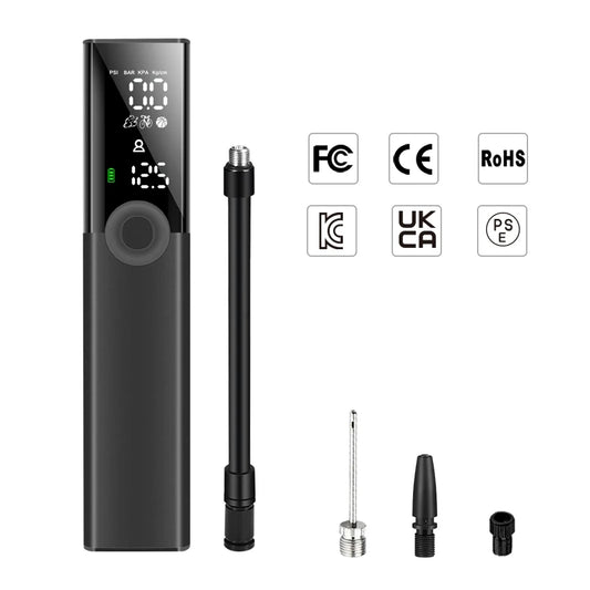 Woowind BP188 Electric Bike Pump Portable Tire Inflator with Digital Display 120 PSI - Wellness Outdoor Gear