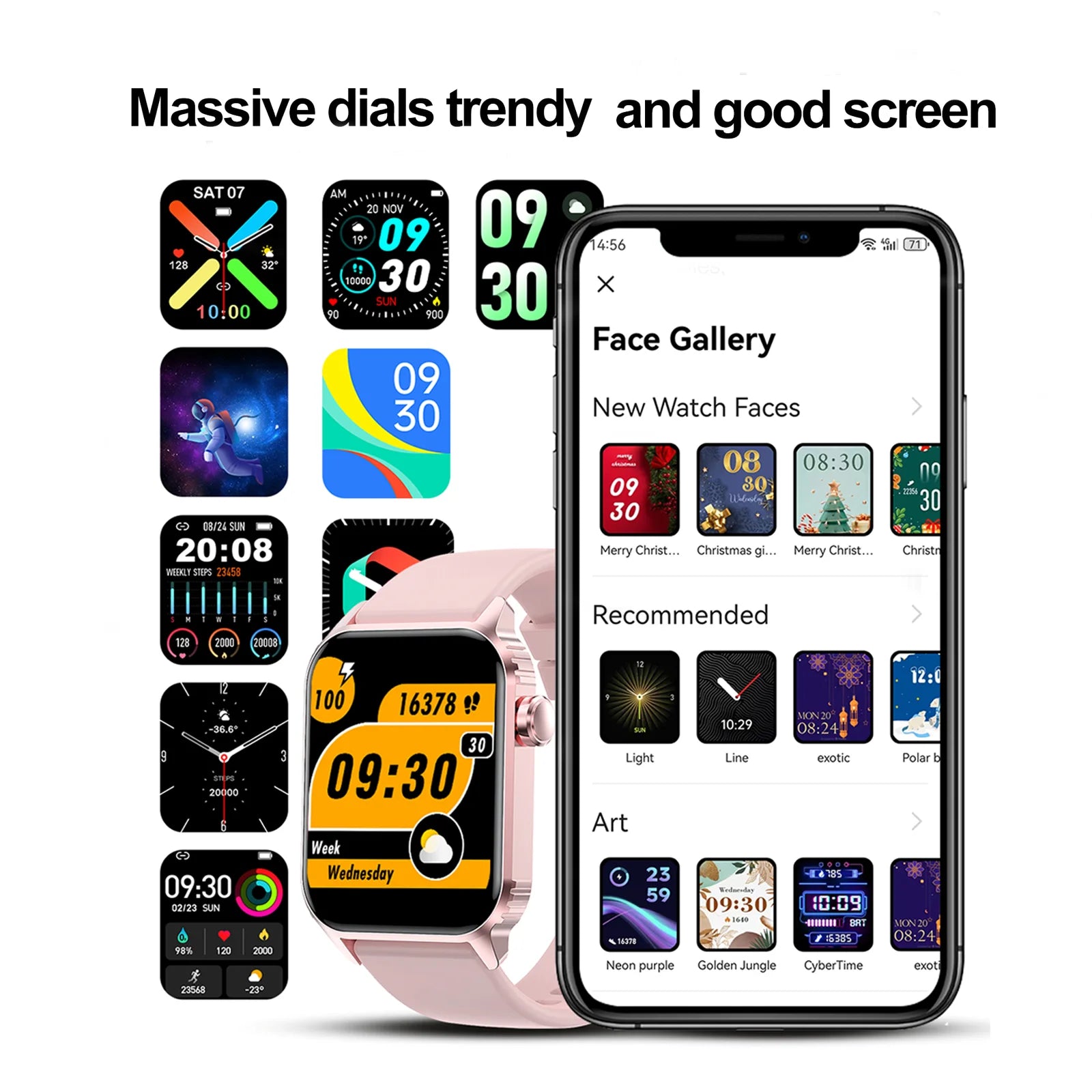 TG08 Smart Watch 1.85 Inch Waterproof Fitness Tracker With Call Function and 100 Sport Modes - Wellness Outdoor Gear