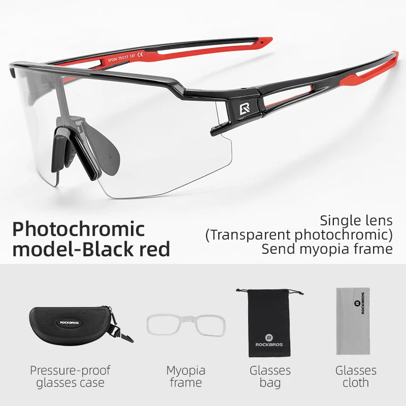 Rockbros Photochromic Polarized Cycling Glasses UV400 - Wellness Outdoor Gear