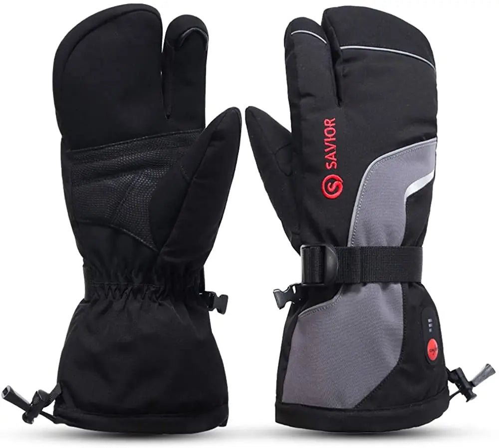 Savior Heat Heated Mittens Ski Gloves With Rechargeable Battery
