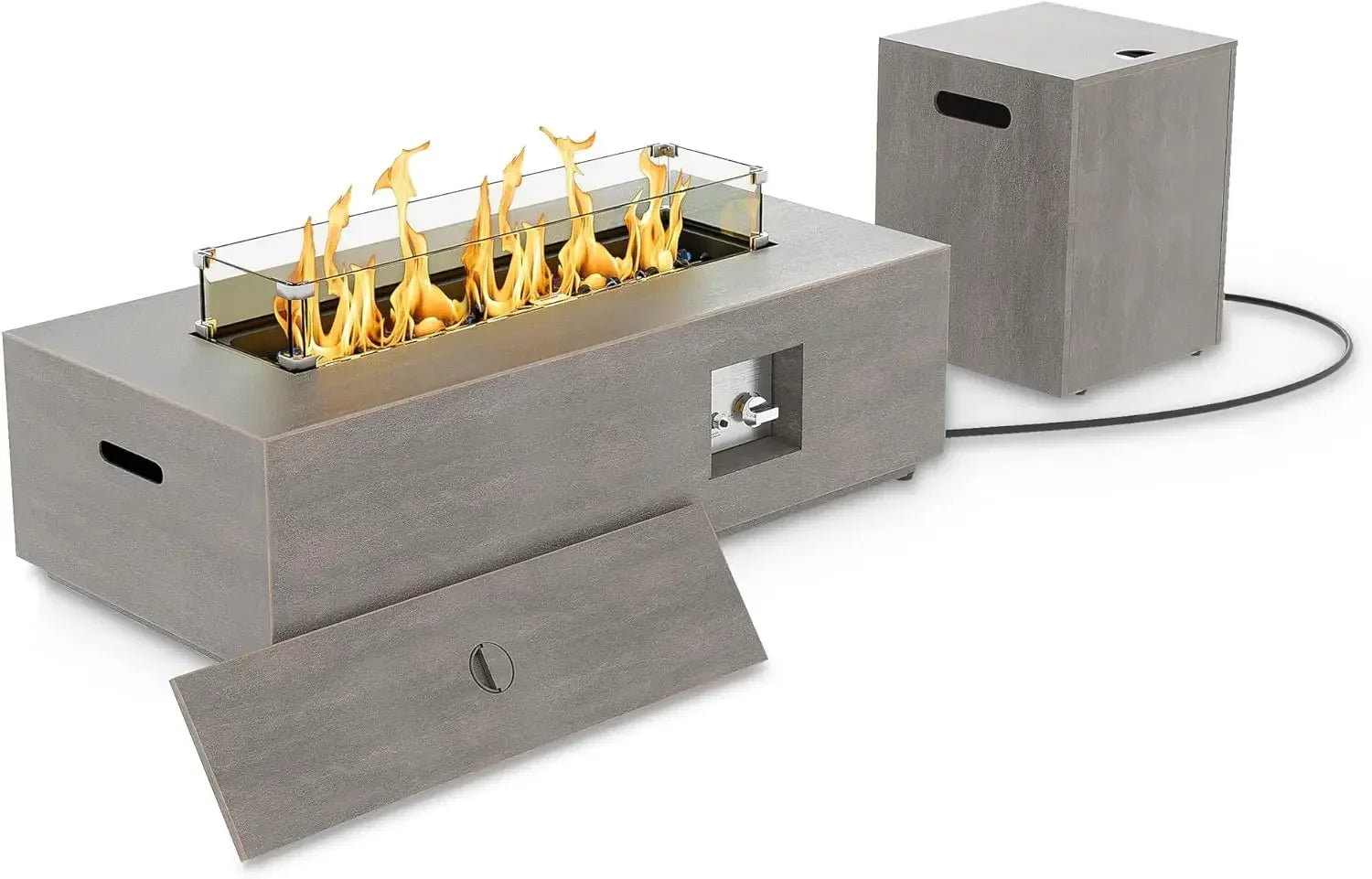 XMSJ Outdoor Propane Fire Pit Table 50,000 BTU Patio - Wellness Outdoor Gear