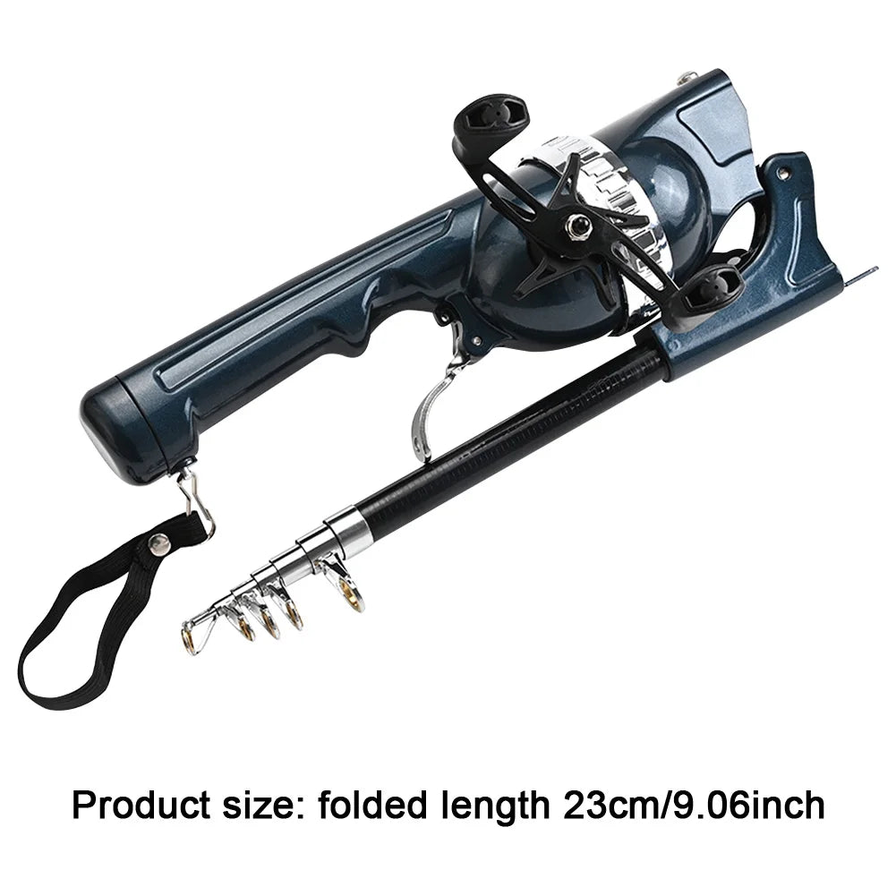 Portable Folding Fishing Rod Telescopic Carbon Fiber Pole with Reel for Outdoor Fishing - Wellness Outdoor Gear