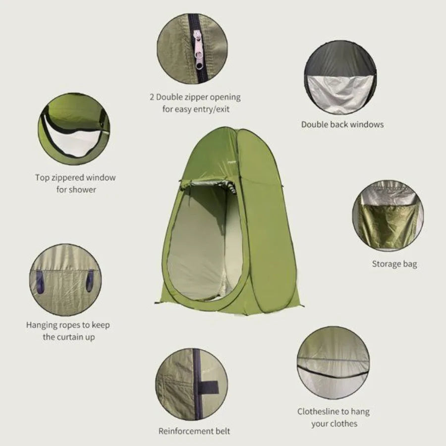 Hign-concerned Camping Shower Tent Instant Pop Up Privacy Shelter