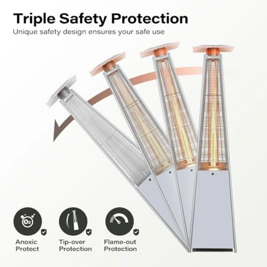 XMSJ 48000 BTU Outdoor Propane Heater for Patio and Deck