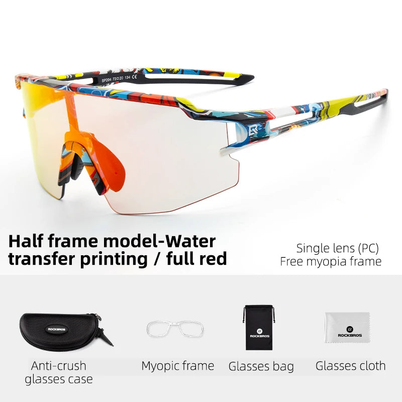 Rockbros Photochromic Polarized Cycling Glasses UV400 - Wellness Outdoor Gear
