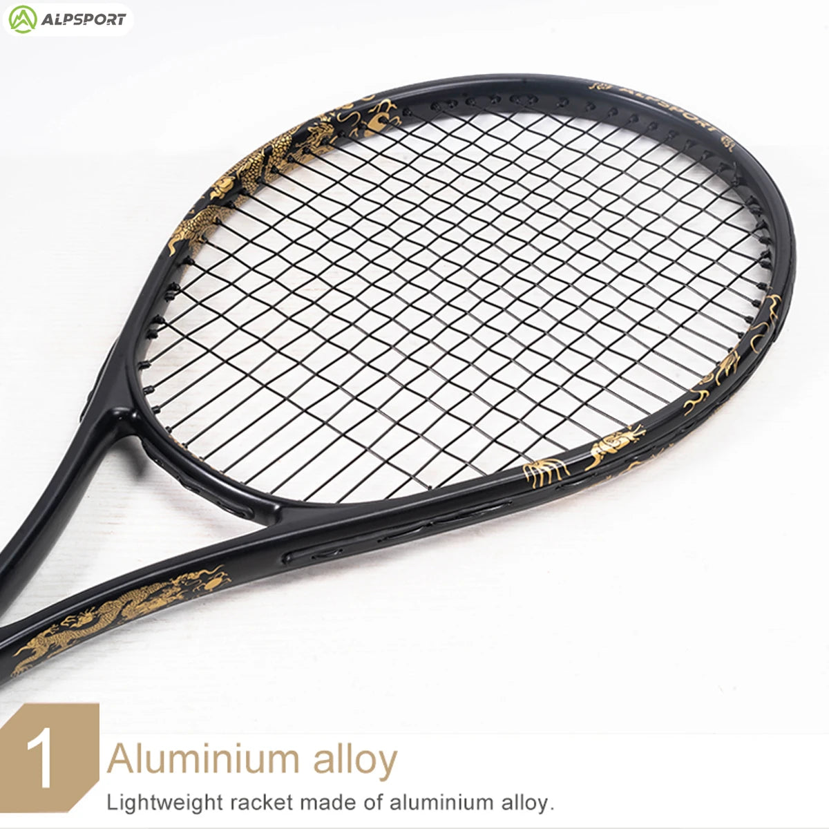 ALPSPORT JL T800 Carbon Fiber Tennis Racket with Bag Adjustable Strap for Men and Women - Wellness Outdoor Gear
